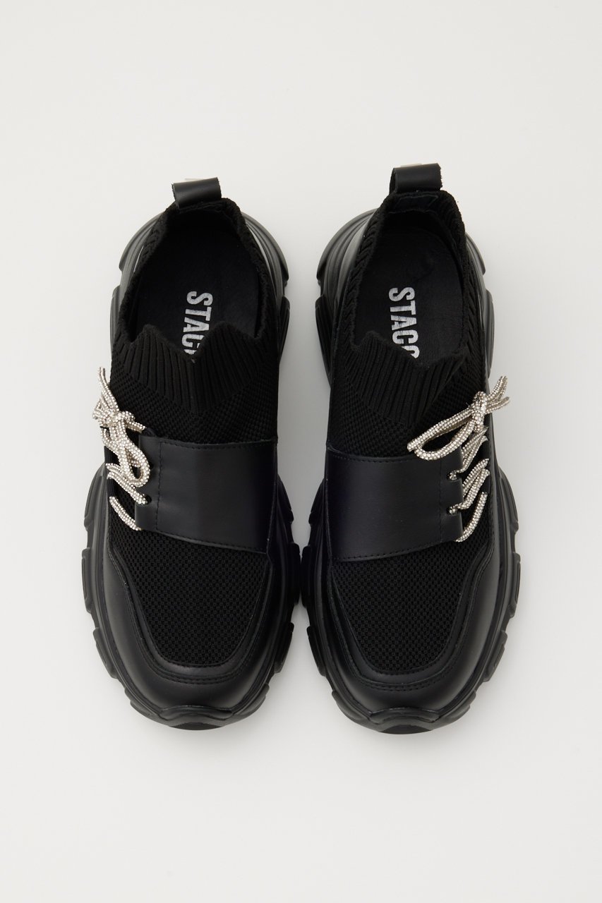 【スタッカート/STACCATO】のドルチェコードバンプスリッポン 人気、トレンドファッション・服の通販 founy(ファニー) 　ファッション　Fashion　レディースファッション　Fashion for Women　2025年　2025　2025-2026秋冬・A/W　Autumn/Winter 2025–26 AW25–26　シューズ　Shoes, Footwear　ストーン　Stone, Gem-Like　スリッポン　Slip-On, Loafer　フラット　Flat, Flat Shoes　メッシュ　Mesh, Net Fabric　リボン　Ribbon, Bow　レース　Lace, Lace Fabric　人気　Popular, Best Seller　A/W・秋冬　Autumn/Winter　軽量　Lightweight, Ultra Light　other-2|ID: prp329100004649887 ipo3291000000033589949