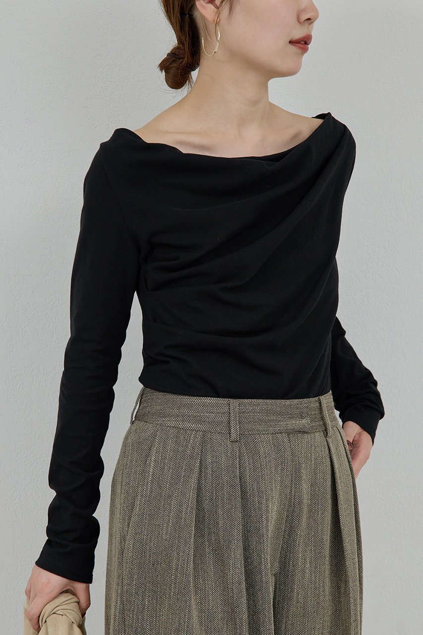 【ガリャルダガランテ/GALLARDAGALANTE】の【2WAY】オフショルカットソー 人気、トレンドファッション・服の通販 founy(ファニー) 　ファッション　Fashion　レディースファッション　Fashion for Women　トップス・カットソー　Cut & Sew Tops　シャツ・ブラウス・オフィスカジュアル　Elegant Blouses & Button-Ups　ロングTシャツ・Tシャツ　Longline T-Shirts & Tees　カットソー・ベーシックTシャツ　Cut-and-Sewn Tops / Stretch Tees & Basics　2025年　2025　2025-2026秋冬・A/W　Autumn/Winter 2025–26 AW25–26　ショルダー　Shoulder, Shoulder Strap　スリーブ　Sleeve, Long Sleeve / Short Sleeve　ドレープ　Drape, Draping Fabric　ロング　Long, Long-Length　A/W・秋冬　Autumn/Winter　other-5|ID: prp329100004649902 ipo3291000000033590088