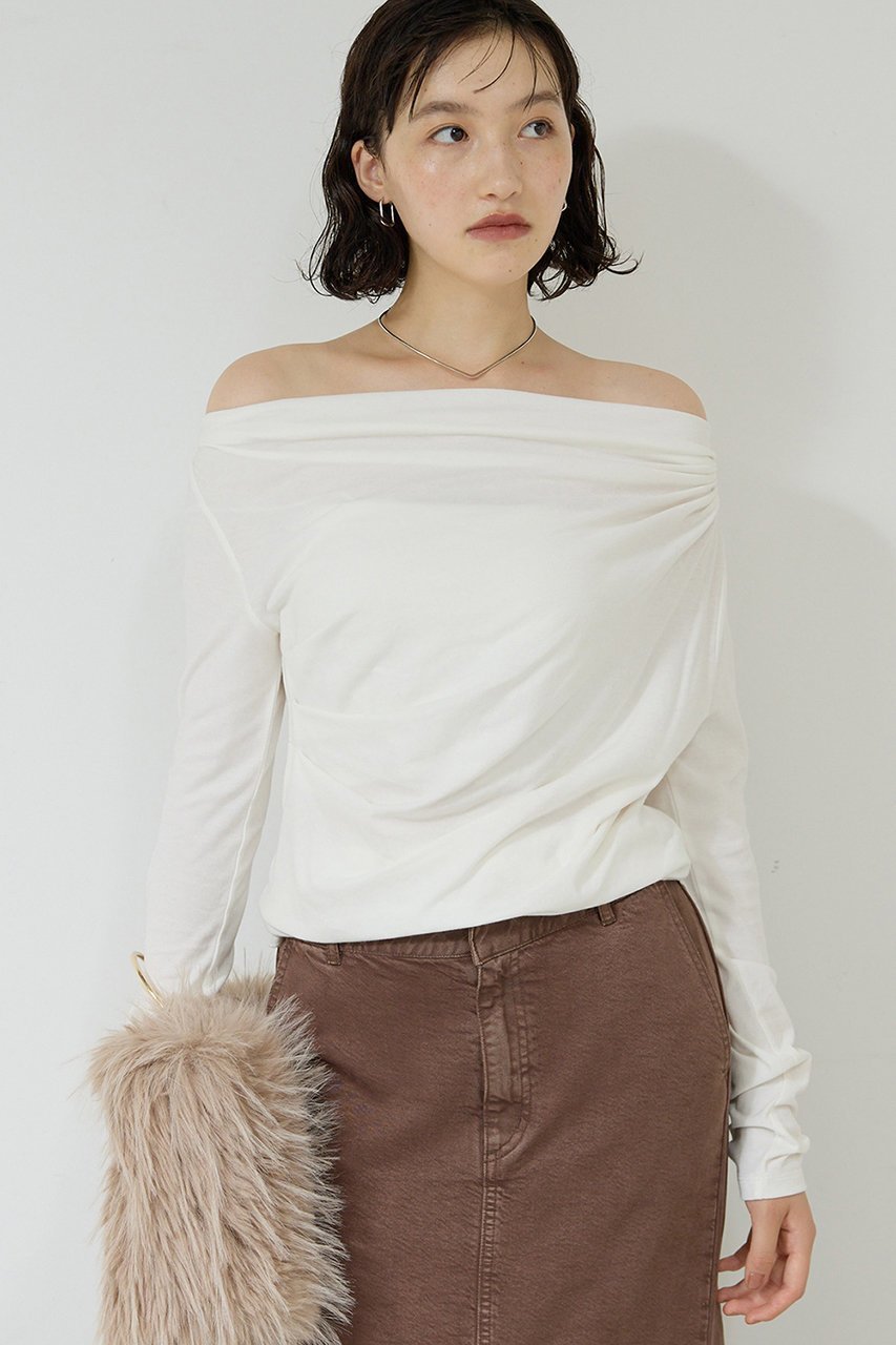 【ガリャルダガランテ/GALLARDAGALANTE】の【2WAY】オフショルカットソー 人気、トレンドファッション・服の通販 founy(ファニー) ファッション Fashion レディースファッション Fashion for Women トップス・カットソー Cut & Sew Tops シャツ・ブラウス・オフィスカジュアル Elegant Blouses & Button-Ups ロングTシャツ・Tシャツ Longline T-Shirts & Tees カットソー・ベーシックTシャツ Cut-and-Sewn Tops / Stretch Tees & Basics ショルダー Shoulder, Shoulder Strap スリーブ Sleeve, Long Sleeve / Short Sleeve ドレープ Drape, Draping Fabric ロング Long, Long-Length 再入荷 Restock / Back in Stock other-2|ID: prp329100004649902 ipo3291000000036133715