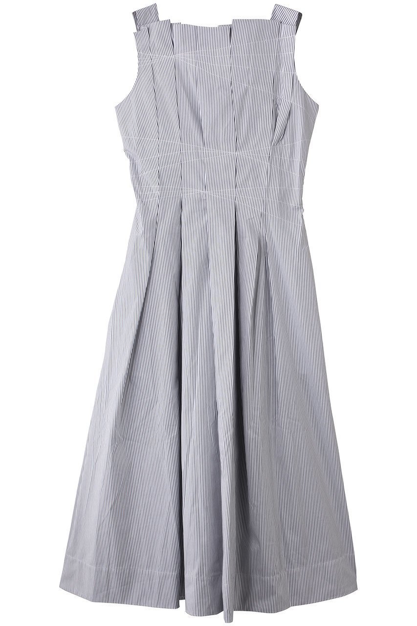 【マーレット/MERLETTE】のNARA STRIPE プリーツデザインノースリーブドレス 人気、トレンドファッション・服の通販 founy(ファニー) 　ファッション　Fashion　レディースファッション　Fashion for Women　ワンピース　Dresses　フォーマル・パーティードレス・結婚式用ドレス　Elegant & Casual Dresses　チュニック　Tunic Tops & Dresses　アシンメトリー　Asymmetrical Style　ストライプ　Stripe, Striped Pattern　チュニック　Tunic, Long Top　プリーツ　Pleats, Pleated　再入荷　Restock / Back in Stock　 other-1|ID: prp329100004649904 ipo3291000000035817214