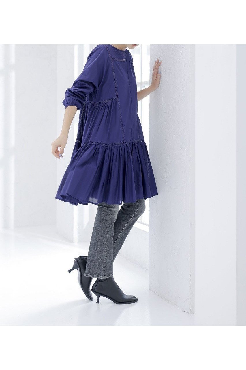 【マーレット/MERLETTE】のVEDA レーストリムギャザーミニシャツドレス 人気、トレンドファッション・服の通販 founy(ファニー) 　ファッション　Fashion　レディースファッション　Fashion for Women　ワンピース　Dresses　フォーマル・パーティードレス・結婚式用ドレス　Elegant & Casual Dresses　チュニック　Tunic Tops & Dresses　ギャザー　Gathered, Ruffled　チュニック　Tunic, Long Top　レース　Lace, Lace Fabric　軽量　Lightweight, Ultra Light　other-6|ID: prp329100004649906 ipo3291000000033590122