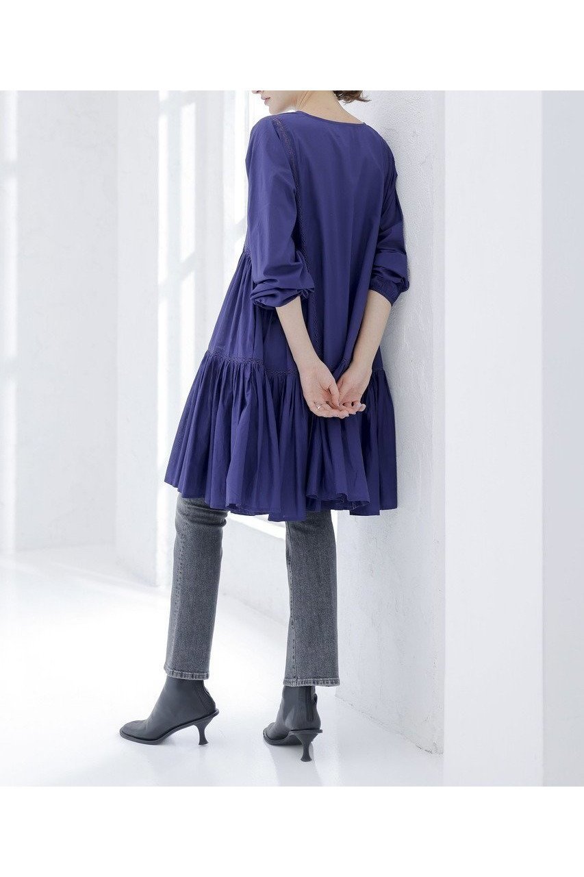 【マーレット/MERLETTE】のVEDA レーストリムギャザーミニシャツドレス 人気、トレンドファッション・服の通販 founy(ファニー) 　ファッション　Fashion　レディースファッション　Fashion for Women　ワンピース　Dresses　フォーマル・パーティードレス・結婚式用ドレス　Elegant & Casual Dresses　チュニック　Tunic Tops & Dresses　ギャザー　Gathered, Ruffled　チュニック　Tunic, Long Top　レース　Lace, Lace Fabric　軽量　Lightweight, Ultra Light　other-8|ID: prp329100004649906 ipo3291000000033590124