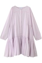 【マーレット/MERLETTE】のVEDA レーストリムギャザーミニシャツドレス ピンク|ID:prp329100004649906