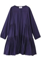 【マーレット/MERLETTE】のVEDA レーストリムギャザーミニシャツドレス ネイビー|ID:prp329100004649906