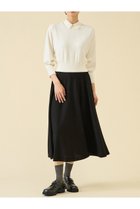 【マルティニーク/martinique】の衿ドルマンニットワンピース オフ×ブラック|ID:prp329100004649909