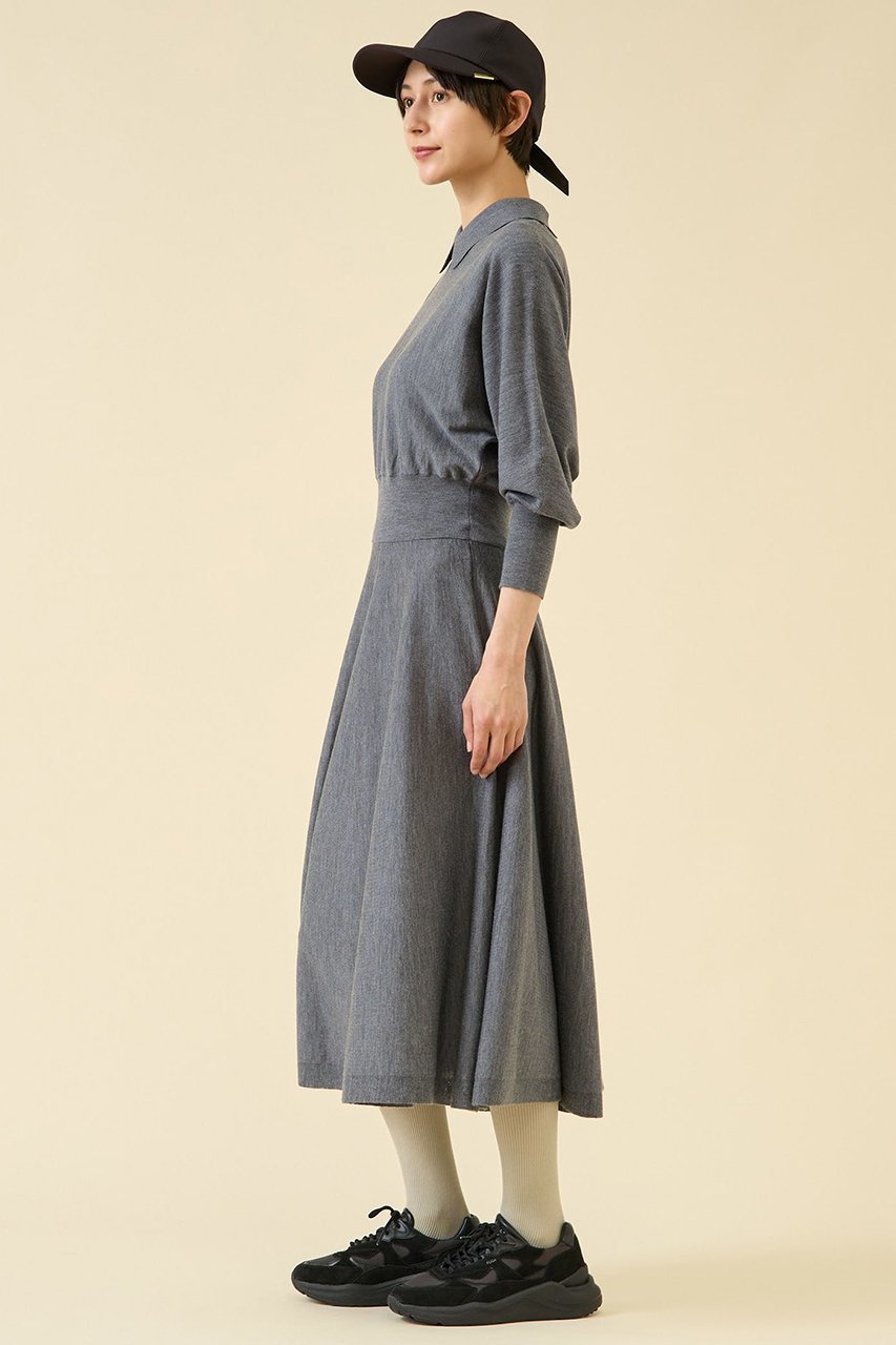 【マルティニーク/martinique】の衿ドルマンニットワンピース 人気、トレンドファッション・服の通販 founy(ファニー) 　ファッション　Fashion　レディースファッション　Fashion for Women　ワンピース　Dresses　ニットワンピース　Knit Dresses　チュニック　Tunic Tops & Dresses　おすすめ　Recommended / Our Picks　チュニック　Tunic, Long Top　ロング　Long, Long-Length　other-2|ID: prp329100004649909 ipo3291000000035991748