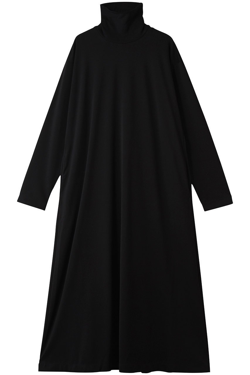 【グラフペーパー/Graphpaper】のBrushed Mockrody High Neck Dress/ドレス・ワンピース インテリア・キッズ・メンズ・レディースファッション・服の通販 founy(ファニー) 　ファッション　Fashion　レディースファッション　Fashion for Women　ワンピース　Dresses　フォーマル・パーティードレス・結婚式用ドレス　Elegant & Casual Dresses　チュニック　Tunic Tops & Dresses　おすすめ　Recommended / Our Picks　なめらか　Smooth, Silky Texture　カーディガン　Cardigan, Knitwear　ショート　Short, Short Length　チュニック　Tunic, Long Top　トレンド　Trend, Trending Now　ドレス　Dress, One-Piece　ドレープ　Drape, Draping Fabric　ハイネック　High Neck, Mock Neck　ベスト　Vest, Waistcoat　ロング　Long, Long-Length　エレガント 上品　Elegant　ブラック|ID: prp329100004649910 ipo3291000000035947878