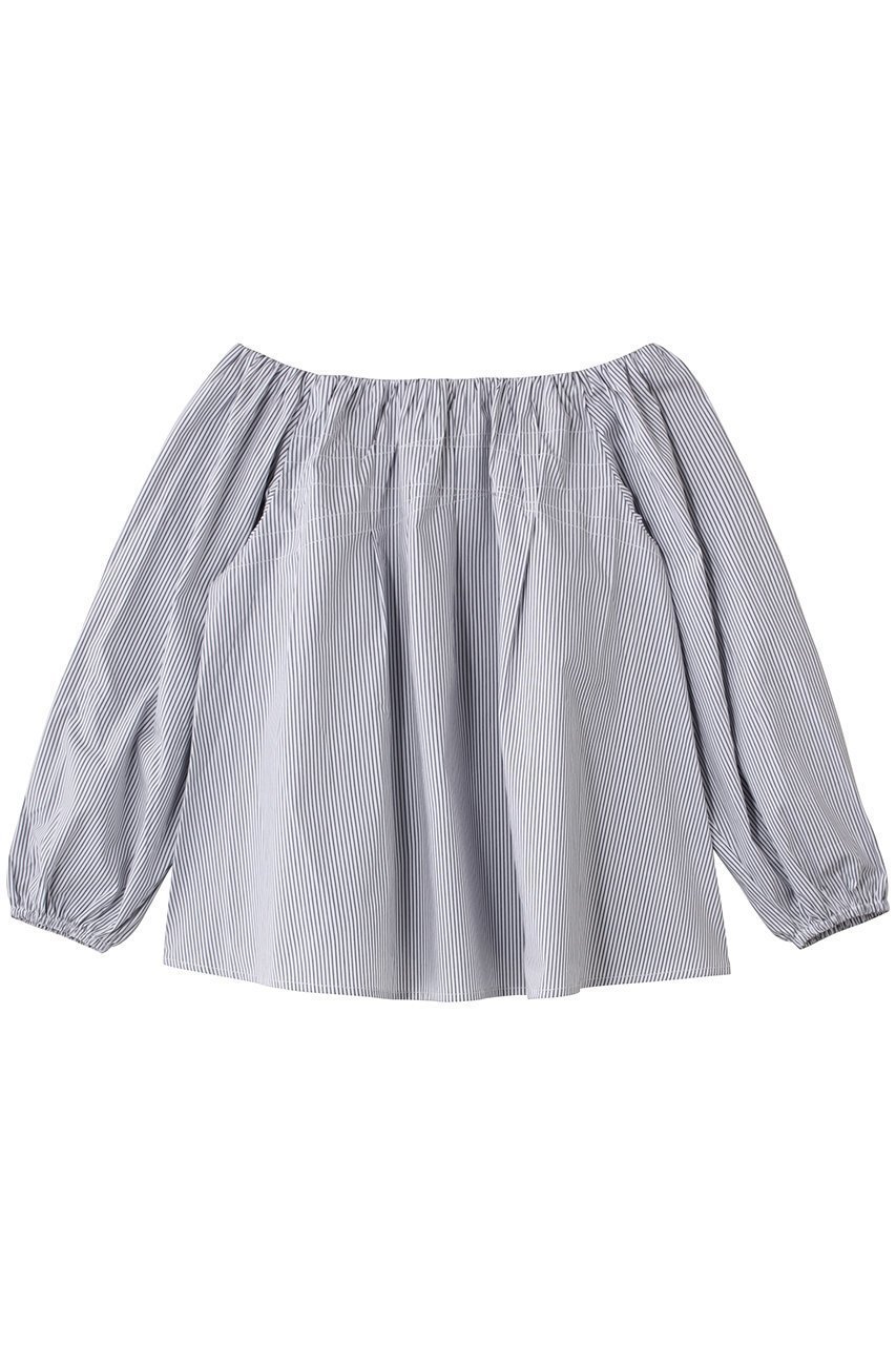 【マーレット/MERLETTE】のKAIYA ストライプオフショルダーブラウス インテリア・キッズ・メンズ・レディースファッション・服の通販 founy(ファニー) 　ファッション　Fashion　レディースファッション　Fashion for Women　トップス・カットソー　Cut & Sew Tops　シャツ・ブラウス・オフィスカジュアル　Elegant Blouses & Button-Ups　2025年　2025　2025-2026秋冬・A/W　Autumn/Winter 2025–26 AW25–26　スリーブ　Sleeve, Long Sleeve / Short Sleeve　バランス　Balance, Style Balance　フェミニン　Feminine, Girly　モダン　Modern, Contemporary　リラックス　Relax, Relaxed Fit　ロング　Long, Long-Length　A/W・秋冬　Autumn/Winter　ホワイト|ID: prp329100004649912 ipo3291000000033590163