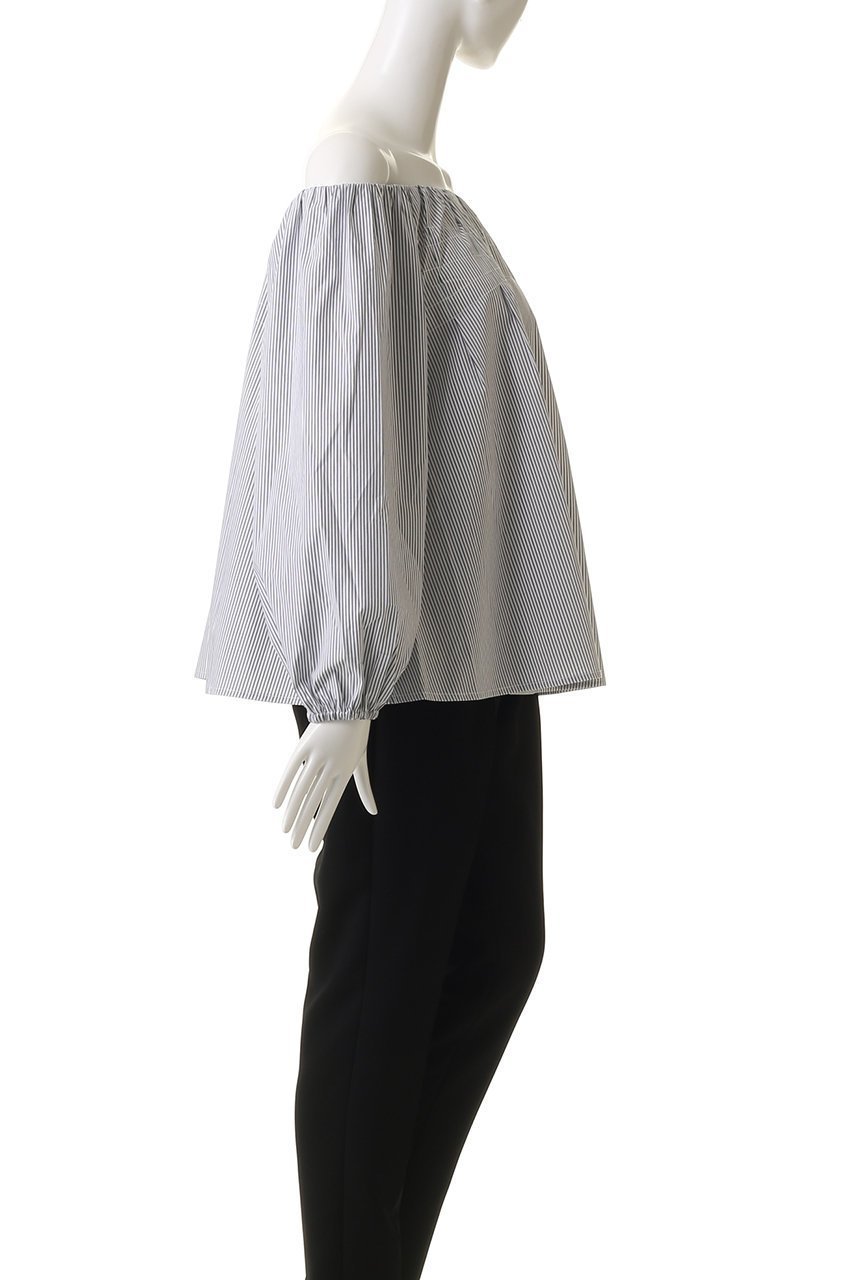 【マーレット/MERLETTE】のKAIYA ストライプオフショルダーブラウス 人気、トレンドファッション・服の通販 founy(ファニー) 　ファッション　Fashion　レディースファッション　Fashion for Women　トップス・カットソー　Cut & Sew Tops　シャツ・ブラウス・オフィスカジュアル　Elegant Blouses & Button-Ups　2025年　2025　2025-2026秋冬・A/W　Autumn/Winter 2025–26 AW25–26　スリーブ　Sleeve, Long Sleeve / Short Sleeve　バランス　Balance, Style Balance　フェミニン　Feminine, Girly　モダン　Modern, Contemporary　リラックス　Relax, Relaxed Fit　ロング　Long, Long-Length　A/W・秋冬　Autumn/Winter　other-3|ID: prp329100004649912 ipo3291000000033590165