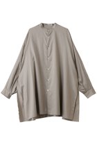 【グラフペーパー/Graphpaper】のSilicon Poplin Deep Slit Band Collar Shirt/シャツ グレージュ|ID: prp329100004649913 ipo3291000000035136188