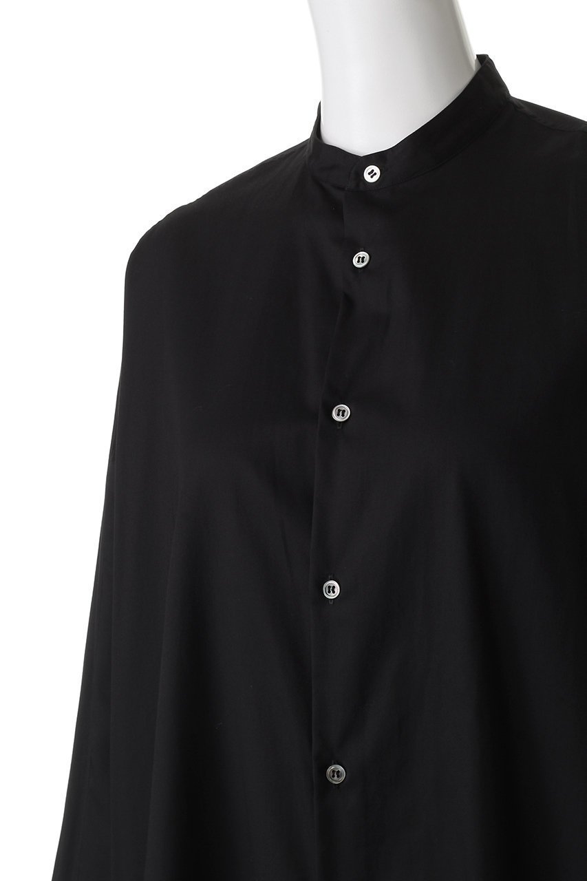 【グラフペーパー/Graphpaper】のSilicon Poplin Deep Slit Band Collar Shirt/シャツ 人気、トレンドファッション・服の通販 founy(ファニー) 　ファッション　Fashion　レディースファッション　Fashion for Women　トップス・カットソー　Cut & Sew Tops　シャツ・ブラウス・オフィスカジュアル　Elegant Blouses & Button-Ups　なめらか　Smooth, Silky Texture　スリット　Slit, Slit Detail　スリーブ　Sleeve, Long Sleeve / Short Sleeve　ドレープ　Drape, Draping Fabric　バランス　Balance, Style Balance　ヨーク　Yoke, Yoke Design　ロング　Long, Long-Length　other-5|ID: prp329100004649913 ipo3291000000035921665