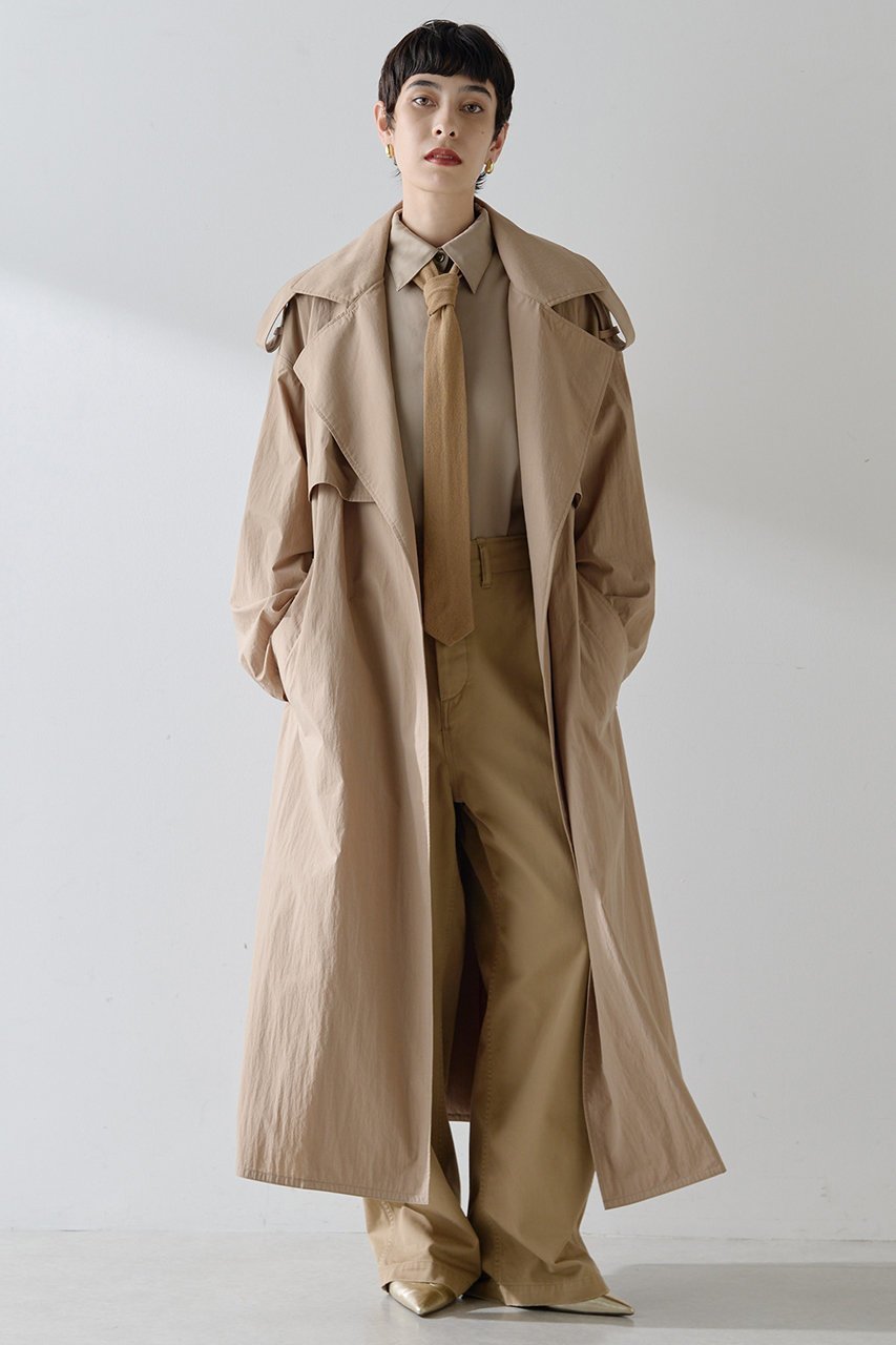 【ウィムガゼット/Whim Gazette】のロングトレンチコート インテリア・キッズ・メンズ・レディースファッション・服の通販 founy(ファニー) ファッション Fashion レディースファッション Fashion for Women アウター Coat / Outerwear Collection コート・ロングコート・ピーコート Long Coats, Peacoats & More トレンチコート / 春秋の定番アウター Trench Coats インナー Innerwear シンプル Simple, Minimal タイプライター Typewriter Fabric, Crisp Cotton ロング Long, Long-Length エレガント 上品 Elegant モカ|ID: prp329100004649914 ipo3291000000036203592