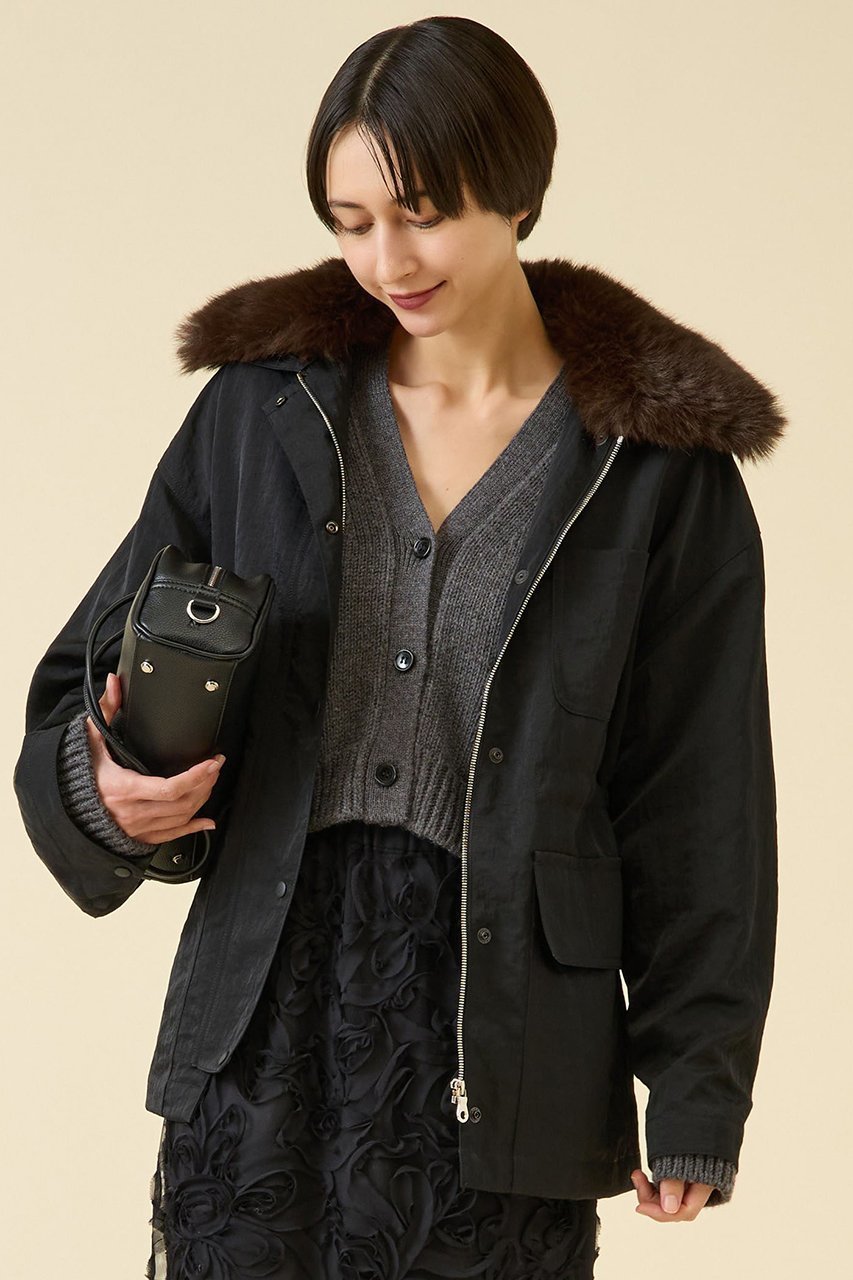 【マルティニーク/martinique】のハンティングブルゾン インテリア・キッズ・メンズ・レディースファッション・服の通販 founy(ファニー) ファッション Fashion レディースファッション Fashion for Women アウター Coat / Outerwear Collection レディースジャケット・軽アウター Jackets ブルゾンジャケット・スポーティアウター Blouson Jackets おすすめ Recommended / Our Picks ジャケット Jacket, Outerwear スタンダード Standard, Basic タイトスカート Pencil Skirt, Tight Skirt ドローストリング Drawstring, Pull Cord バランス Balance, Style Balance フェイクファー Faux Fur, Imitation Fur ブルゾン Blouson, Bomber Jacket ロング Long, Long-Length ワッシャー Washer, Crinkled Finish ブラック|ID: prp329100004649917 ipo3291000000036027887