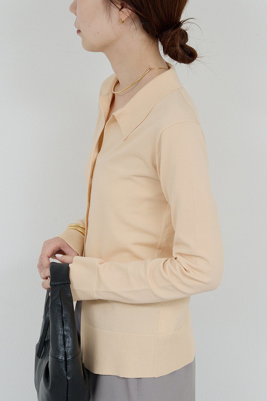 【ガリャルダガランテ/GALLARDAGALANTE】の総針ポロカーデ 人気、トレンドファッション・服の通販 founy(ファニー) 　ファッション　Fashion　レディースファッション　Fashion for Women　トップス・カットソー　Cut & Sew Tops　ニット　Knit Tops & Sweaters　カーディガン・羽織り　Layered Style Cardigans　2025年　2025　2025-2026秋冬・A/W　Autumn/Winter 2025–26 AW25–26　インナー　Innerwear　カーディガン　Cardigan, Knitwear　ジャケット　Jacket, Outerwear　スリット　Slit, Slit Detail　フィット　Fit, Slim Fit　A/W・秋冬　Autumn/Winter　other-7|ID: prp329100004649925 ipo3291000000033590288