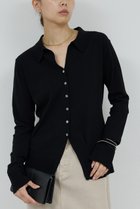 【ガリャルダガランテ/GALLARDAGALANTE】の総針ポロカーデ ブラック|ID: prp329100004649925 ipo3291000000035357755