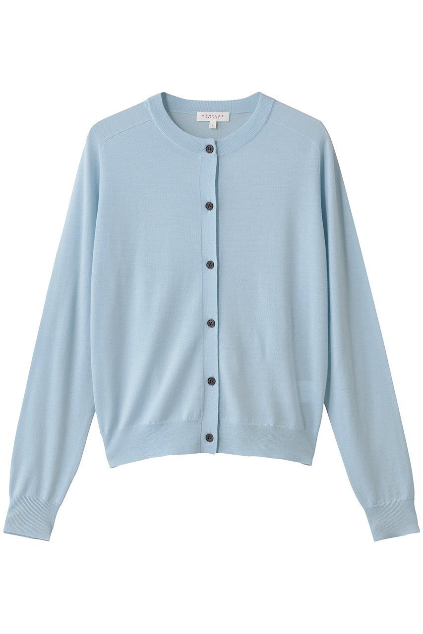 【デミーリー/DEMYLEE】のCARALINE メリノウール ニットカーディガン インテリア・キッズ・メンズ・レディースファッション・服の通販 founy(ファニー) 　ファッション　Fashion　レディースファッション　Fashion for Women　トップス・カットソー　Cut & Sew Tops　ニット　Knit Tops & Sweaters　カーディガン・羽織り　Layered Style Cardigans　2025年　2025　2025-2026秋冬・A/W　Autumn/Winter 2025–26 AW25–26　カーディガン　Cardigan, Knitwear　フィット　Fit, Slim Fit　リラックス　Relax, Relaxed Fit　定番　Standard, Basic Item　A/W・秋冬　Autumn/Winter　ライトブルー|ID: prp329100004649927 ipo3291000000033590302