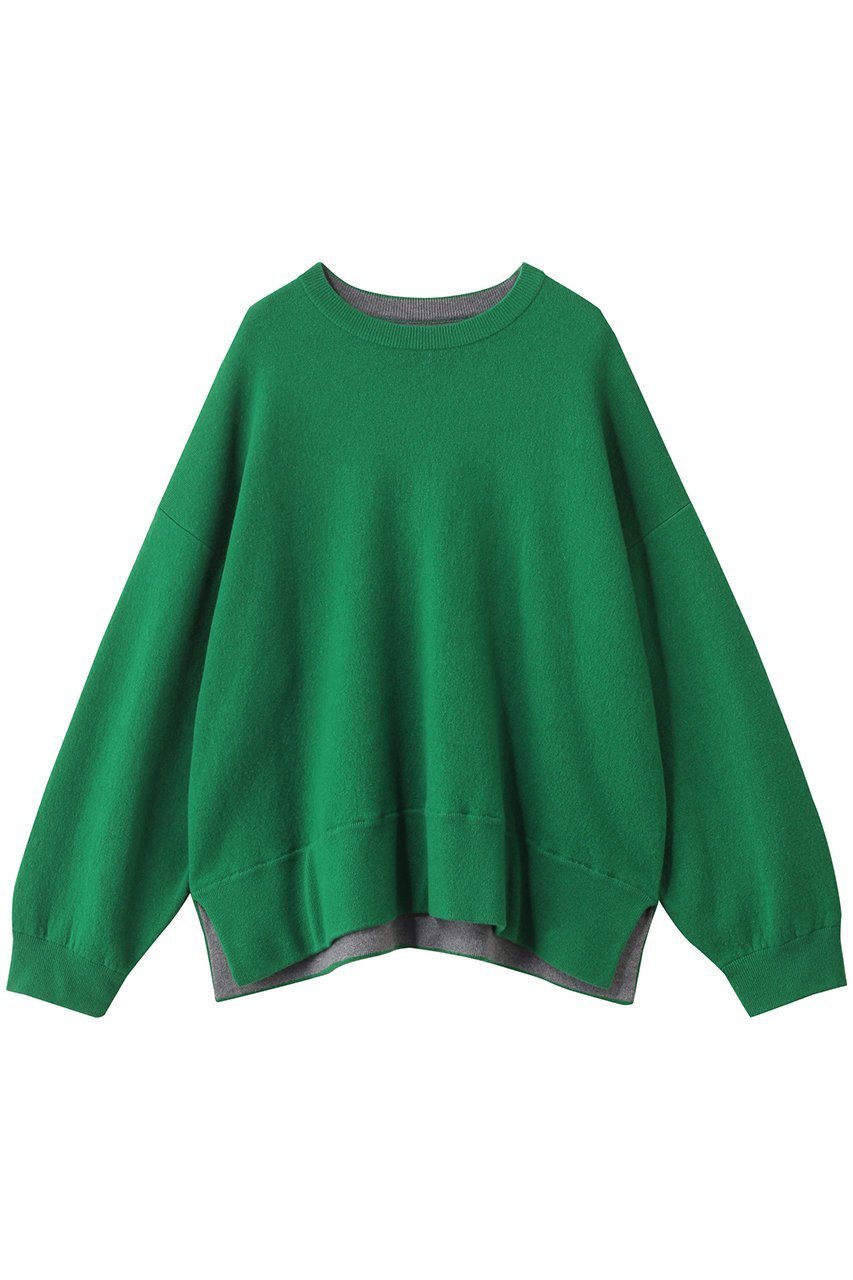 【エンフォルド/ENFOLD】のREVERSIBLE Pull Over インテリア・キッズ・メンズ・レディースファッション・服の通販 founy(ファニー) ファッション Fashion レディースファッション Fashion for Women トップス・カットソー Cut & Sew Tops ニット Knit Tops & Sweaters カジュアルプルオーバー・ニットトップス Pullovers & Knit Tops / Casual Pullovers シンプル Simple, Minimal バランス Balance, Style Balance ボトム Bottoms, Lower Wear リラックス Relax, Relaxed Fit グリーン|ID: prp329100004649930 ipo3291000000036832681