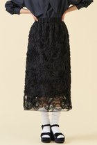 【マルティニーク/martinique】のテープ刺繍タイトスカート ブラック|ID: prp329100004649936 ipo3291000000035817286