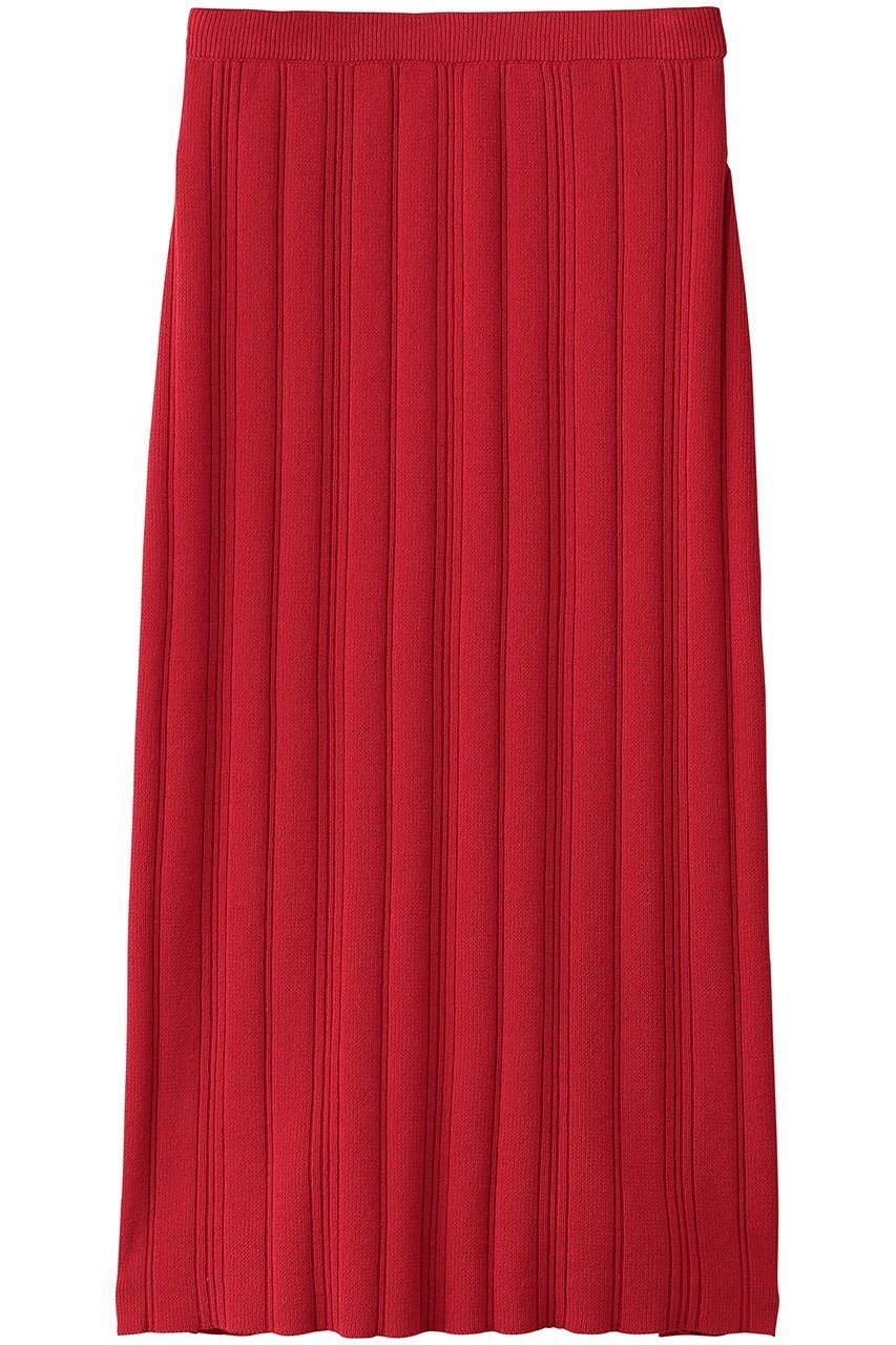 【デミーリー/DEMYLEE】のQIYANA コットンリネン リブニットスカート インテリア・キッズ・メンズ・レディースファッション・服の通販 founy(ファニー) 　ファッション　Fashion　レディースファッション　Fashion for Women　スカート　Skirts　2025年　2025　2025-2026秋冬・A/W　Autumn/Winter 2025–26 AW25–26　リネン　Linen, Linen Fabric　エレガント 上品　Elegant　A/W・秋冬　Autumn/Winter　レッド|ID: prp329100004649938 ipo3291000000033590391