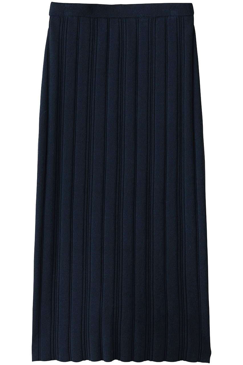 【デミーリー/DEMYLEE】のQIYANA コットンリネン リブニットスカート インテリア・キッズ・メンズ・レディースファッション・服の通販 founy(ファニー) 　ファッション　Fashion　レディースファッション　Fashion for Women　スカート　Skirts　2025年　2025　2025-2026秋冬・A/W　Autumn/Winter 2025–26 AW25–26　リネン　Linen, Linen Fabric　エレガント 上品　Elegant　A/W・秋冬　Autumn/Winter　ネイビー|ID: prp329100004649938 ipo3291000000033590392