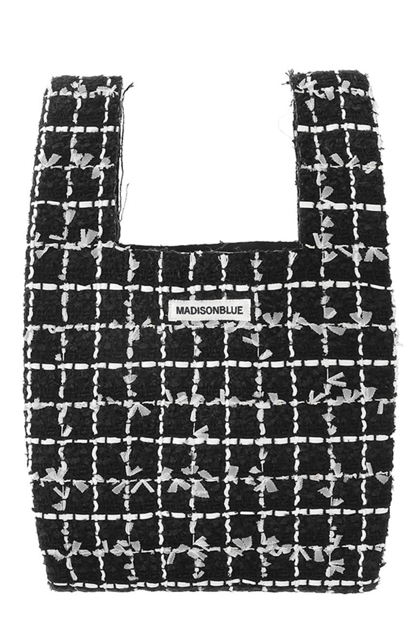 【マディソンブルー/MADISONBLUE】のSHOP BAG S TWEED ショップバッグS インテリア・キッズ・メンズ・レディースファッション・服の通販 founy(ファニー) 　ファッション　Fashion　レディースファッション　Fashion for Women　バッグ　Bags　2025年　2025　2025-2026秋冬・A/W　Autumn/Winter 2025–26 AW25–26　2025春夏・S/S　Spring/Summer 2025 SS25　クラシカル　Classical, Vintage-Inspired　クラシック　Classic, Timeless Style　ツイード　Twill, Twill Weave　モノトーン　Monotone, Black and White　A/W・秋冬　Autumn/Winter　ブラック|ID: prp329100004650899 ipo3291000000033601982