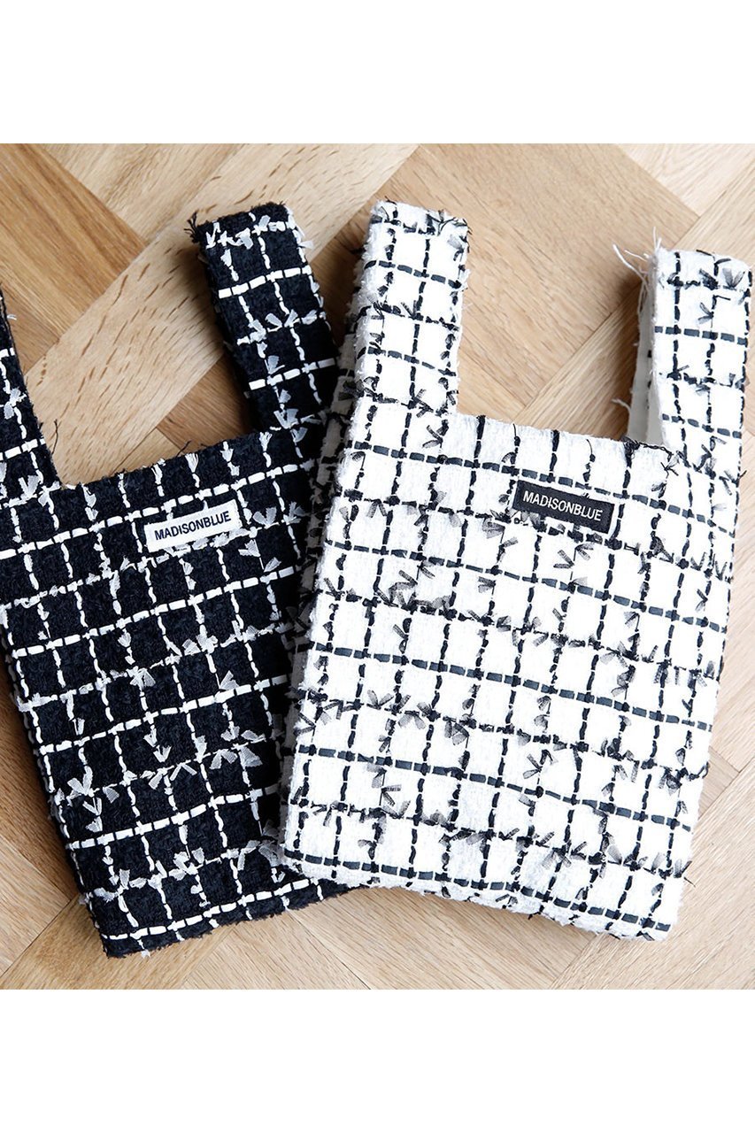 【マディソンブルー/MADISONBLUE】のSHOP BAG S TWEED ショップバッグS 人気、トレンドファッション・服の通販 founy(ファニー) 　ファッション　Fashion　レディースファッション　Fashion for Women　バッグ　Bags　2025年　2025　2025春夏・S/S　Spring/Summer 2025 SS25　クラシカル　Classical, Vintage-Inspired　クラシック　Classic, Timeless Style　ツイード　Twill, Twill Weave　モノトーン　Monotone, Black and White　other-4|ID: prp329100004650899 ipo3291000000035967042