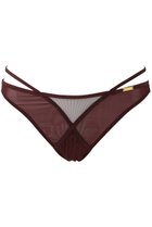 【ユエ/Yue】の【FETICO×Yue】透け感の違う生地を組み合わせたTバックショーツ ワイン|ID: prp329100004650936 ipo3291000000035378060