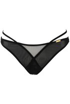 【ユエ/Yue】の【FETICO×Yue】透け感の違う生地を組み合わせたTバックショーツ ブラック|ID: prp329100004650936 ipo3291000000035652385