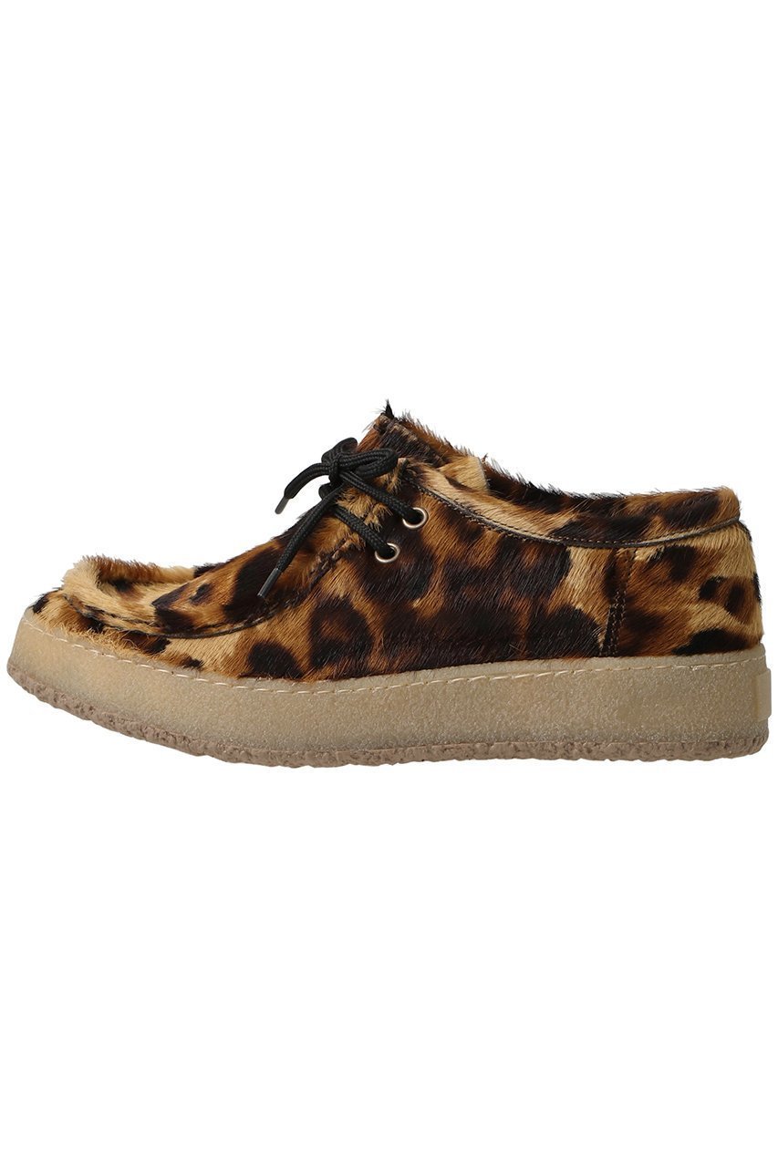 【フラカップ/Fracap】のレオパード柄クレープソールレースアップシューズ 人気、トレンドファッション・服の通販 founy(ファニー) 　ファッション　Fashion　レディースファッション　Fashion for Women　イタリア　Italy　クッション　Cushion, Throw Pillow　シューズ　Shoes, Footwear　フラット　Flat, Flat Shoes　レオパード　Leopard, Animal Print　レース　Lace, Lace Fabric　A/W・秋冬　Autumn/Winter　other-2|ID: prp329100004650968 ipo3291000000035828804