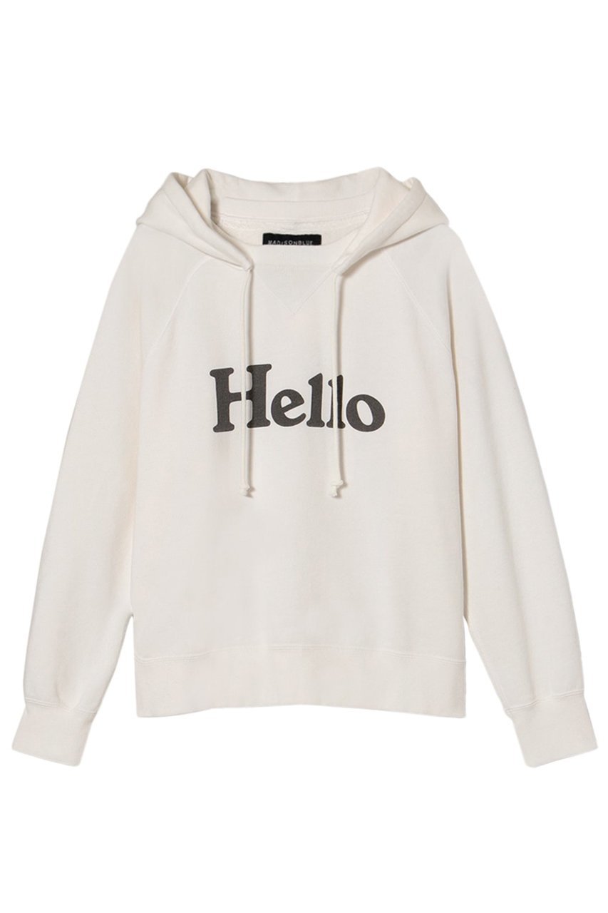 【マディソンブルー/MADISONBLUE】のHELLO HOODIE フーディー 人気、トレンドファッション・服の通販 founy(ファニー) 　ファッション　Fashion　レディースファッション　Fashion for Women　トップス・カットソー　Cut & Sew Tops　シャツ・ブラウス・オフィスカジュアル　Elegant Blouses & Button-Ups　ロングTシャツ・Tシャツ　Longline T-Shirts & Tees　カットソー・ベーシックTシャツ　Cut-and-Sewn Tops / Stretch Tees & Basics　2025年　2025　2025-2026秋冬・A/W　Autumn/Winter 2025–26 AW25–26　スリーブ　Sleeve, Long Sleeve / Short Sleeve　パール　Pearl, Pearl Accent　リメイク　Remake, Reconstructed　ロング　Long, Long-Length　A/W・秋冬　Autumn/Winter　 other-1|ID: prp329100004650981 ipo3291000000033602587