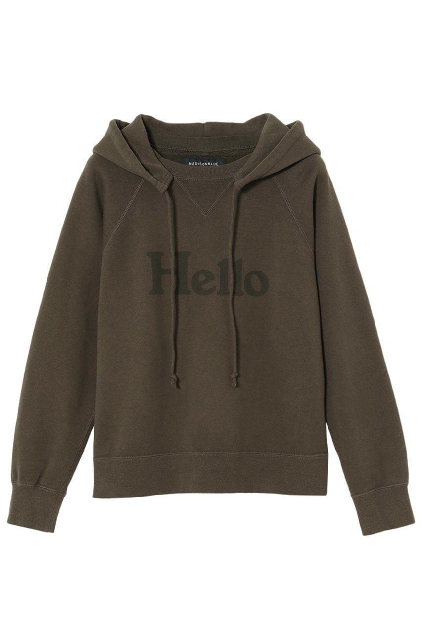 【マディソンブルー/MADISONBLUE】のHELLO HOODIE フーディー インテリア・キッズ・メンズ・レディースファッション・服の通販 founy(ファニー) 　ファッション　Fashion　レディースファッション　Fashion for Women　トップス・カットソー　Cut & Sew Tops　シャツ・ブラウス・オフィスカジュアル　Elegant Blouses & Button-Ups　ロングTシャツ・Tシャツ　Longline T-Shirts & Tees　カットソー・ベーシックTシャツ　Cut-and-Sewn Tops / Stretch Tees & Basics　スリーブ　Sleeve, Long Sleeve / Short Sleeve　パール　Pearl, Pearl Accent　リメイク　Remake, Reconstructed　ロング　Long, Long-Length　グレー|ID: prp329100004650981 ipo3291000000035583283