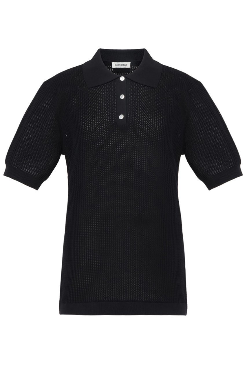 【マディソンブルー/MADISONBLUE】のPOLO KNIT MESH メッシュニットポロ 人気、トレンドファッション・服の通販 founy(ファニー) 　ファッション　Fashion　レディースファッション　Fashion for Women　トップス・カットソー　Cut & Sew Tops　ニット　Knit Tops & Sweaters　シャツ・ブラウス・オフィスカジュアル　Elegant Blouses & Button-Ups　ロングTシャツ・Tシャツ　Longline T-Shirts & Tees　カットソー・ベーシックTシャツ　Cut-and-Sewn Tops / Stretch Tees & Basics　2025年　2025　2025-2026秋冬・A/W　Autumn/Winter 2025–26 AW25–26　ショート　Short, Short Length　スポーツ　Sports, Activewear　スポーティ　Sporty, Casual Athletic　スリーブ　Sleeve, Long Sleeve / Short Sleeve　ポロシャツ　Polo Shirt, Collared Tee　メッシュ　Mesh, Net Fabric　A/W・秋冬　Autumn/Winter　軽量　Lightweight, Ultra Light　透かし　Cut-Out, Lacework　 other-1|ID: prp329100004650982 ipo3291000000033602594