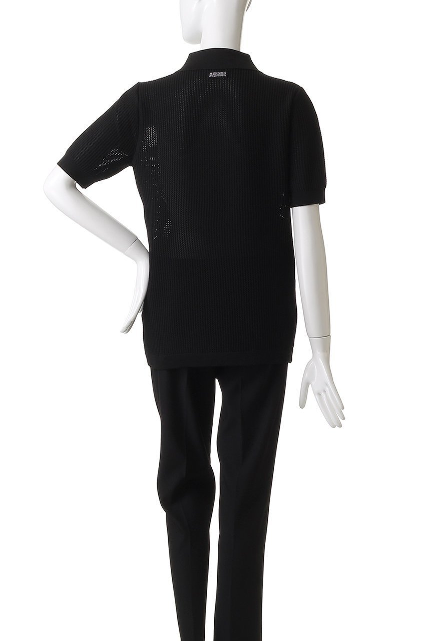 【マディソンブルー/MADISONBLUE】のPOLO KNIT MESH メッシュニットポロ 人気、トレンドファッション・服の通販 founy(ファニー) 　ファッション　Fashion　レディースファッション　Fashion for Women　トップス・カットソー　Cut & Sew Tops　ニット　Knit Tops & Sweaters　シャツ・ブラウス・オフィスカジュアル　Elegant Blouses & Button-Ups　ロングTシャツ・Tシャツ　Longline T-Shirts & Tees　カットソー・ベーシックTシャツ　Cut-and-Sewn Tops / Stretch Tees & Basics　2025年　2025　2025-2026秋冬・A/W　Autumn/Winter 2025–26 AW25–26　ショート　Short, Short Length　スポーツ　Sports, Activewear　スポーティ　Sporty, Casual Athletic　スリーブ　Sleeve, Long Sleeve / Short Sleeve　ポロシャツ　Polo Shirt, Collared Tee　メッシュ　Mesh, Net Fabric　A/W・秋冬　Autumn/Winter　軽量　Lightweight, Ultra Light　透かし　Cut-Out, Lacework　other-4|ID: prp329100004650982 ipo3291000000033602599