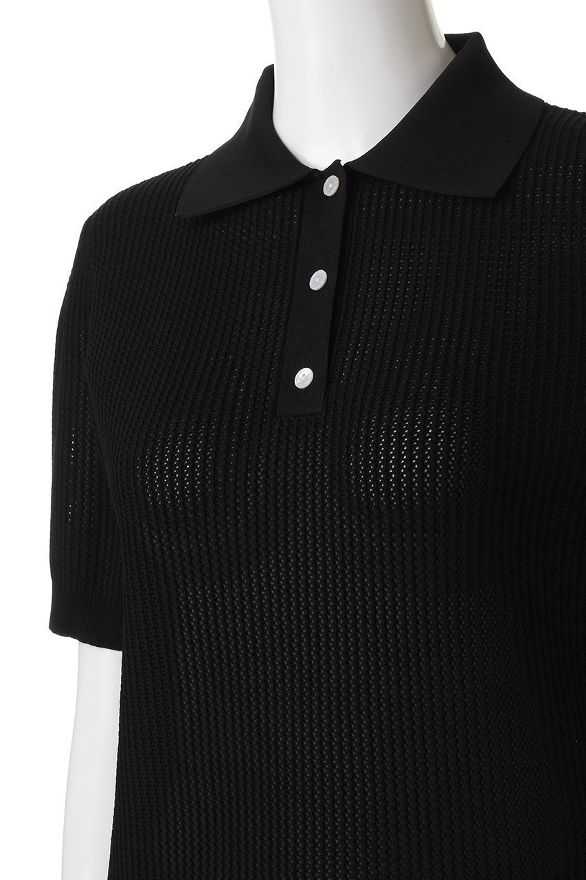 【マディソンブルー/MADISONBLUE】のPOLO KNIT MESH メッシュニットポロ 人気、トレンドファッション・服の通販 founy(ファニー) 　ファッション　Fashion　レディースファッション　Fashion for Women　トップス・カットソー　Cut & Sew Tops　ニット　Knit Tops & Sweaters　シャツ・ブラウス・オフィスカジュアル　Elegant Blouses & Button-Ups　ロングTシャツ・Tシャツ　Longline T-Shirts & Tees　カットソー・ベーシックTシャツ　Cut-and-Sewn Tops / Stretch Tees & Basics　2025年　2025　2025-2026秋冬・A/W　Autumn/Winter 2025–26 AW25–26　ショート　Short, Short Length　スポーツ　Sports, Activewear　スポーティ　Sporty, Casual Athletic　スリーブ　Sleeve, Long Sleeve / Short Sleeve　ポロシャツ　Polo Shirt, Collared Tee　メッシュ　Mesh, Net Fabric　A/W・秋冬　Autumn/Winter　軽量　Lightweight, Ultra Light　透かし　Cut-Out, Lacework　other-5|ID: prp329100004650982 ipo3291000000033602600
