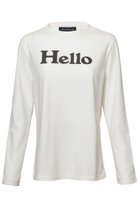 【マディソンブルー/MADISONBLUE】のHELLO L/S TEE ロングスリーブTシャツ ホワイト|ID:prp329100004650984