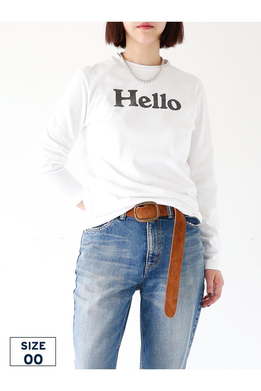 【マディソンブルー/MADISONBLUE】のHELLO L/S TEE ロングスリーブTシャツ 人気、トレンドファッション・服の通販 founy(ファニー) 　ファッション　Fashion　レディースファッション　Fashion for Women　トップス・カットソー　Cut & Sew Tops　シャツ・ブラウス・オフィスカジュアル　Elegant Blouses & Button-Ups　ロングTシャツ・Tシャツ　Longline T-Shirts & Tees　カットソー・ベーシックTシャツ　Cut-and-Sewn Tops / Stretch Tees & Basics　2025年　2025　2025-2026秋冬・A/W　Autumn/Winter 2025–26 AW25–26　インナー　Innerwear　カーゴパンツ　Cargo Pants, Utility Pants　ジャケット　Jacket, Outerwear　スリーブ　Sleeve, Long Sleeve / Short Sleeve　デニム　Denim, Jeans Material　プリント　Print, Printed Pattern　リラックス　Relax, Relaxed Fit　ロング　Long, Long-Length　ワイド　Wide, Wide Fit　A/W・秋冬　Autumn/Winter　長袖　Long Sleeve, Full Sleeve　other-6|ID: prp329100004650984 ipo3291000000033602615