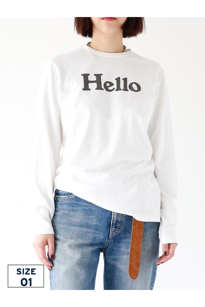 【マディソンブルー/MADISONBLUE】のHELLO L/S TEE ロングスリーブTシャツ 人気、トレンドファッション・服の通販 founy(ファニー) 　ファッション　Fashion　レディースファッション　Fashion for Women　トップス・カットソー　Cut & Sew Tops　シャツ・ブラウス・オフィスカジュアル　Elegant Blouses & Button-Ups　ロングTシャツ・Tシャツ　Longline T-Shirts & Tees　カットソー・ベーシックTシャツ　Cut-and-Sewn Tops / Stretch Tees & Basics　2025年　2025　2025-2026秋冬・A/W　Autumn/Winter 2025–26 AW25–26　インナー　Innerwear　カーゴパンツ　Cargo Pants, Utility Pants　ジャケット　Jacket, Outerwear　スリーブ　Sleeve, Long Sleeve / Short Sleeve　デニム　Denim, Jeans Material　プリント　Print, Printed Pattern　リラックス　Relax, Relaxed Fit　ロング　Long, Long-Length　ワイド　Wide, Wide Fit　A/W・秋冬　Autumn/Winter　長袖　Long Sleeve, Full Sleeve　other-7|ID: prp329100004650984 ipo3291000000033602616