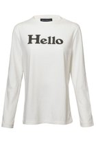 【マディソンブルー/MADISONBLUE】のHELLO L/S TEE ロングスリーブTシャツ 人気、トレンドファッション・服の通販 founy(ファニー) ファッション Fashion レディースファッション Fashion for Women トップス・カットソー Cut & Sew Tops シャツ・ブラウス・オフィスカジュアル Elegant Blouses & Button-Ups ロングTシャツ・Tシャツ Longline T-Shirts & Tees カットソー・ベーシックTシャツ Cut-and-Sewn Tops / Stretch Tees & Basics インナー Innerwear カーゴパンツ Cargo Pants, Utility Pants ジャケット Jacket, Outerwear スリーブ Sleeve, Long Sleeve / Short Sleeve デニム Denim, Jeans Material プリント Print, Printed Pattern リラックス Relax, Relaxed Fit ロング Long, Long-Length ワイド Wide, Wide Fit 再入荷 Restock / Back in Stock 長袖 Long Sleeve, Full Sleeve thumbnail ホワイト|ID: prp329100004650984 ipo3291000000035967270