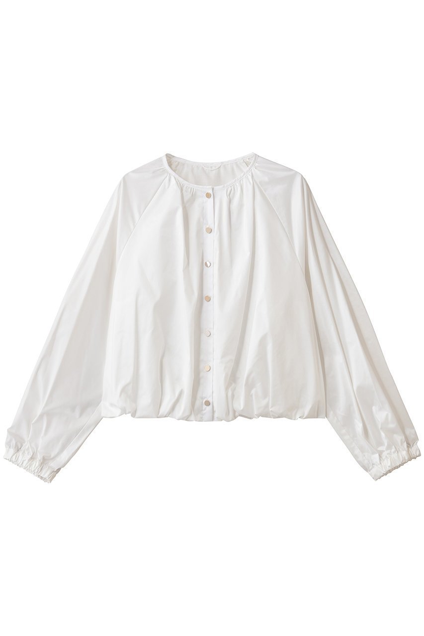 【アナイ/ANAYI】のブライトグログランブラウス インテリア・キッズ・メンズ・レディースファッション・服の通販 founy(ファニー) 　ファッション　Fashion　レディースファッション　Fashion for Women　トップス・カットソー　Cut & Sew Tops　シャツ・ブラウス・オフィスカジュアル　Elegant Blouses & Button-Ups　グログラン　Grosgrain, Grosgrain Ribbon　シンプル　Simple, Minimal　スリーブ　Sleeve, Long Sleeve / Short Sleeve　バルーン　Balloon, Balloon Silhouette　フェミニン　Feminine, Girly　ロング　Long, Long-Length　ホワイト|ID: prp329100004650988 ipo3291000000035479204