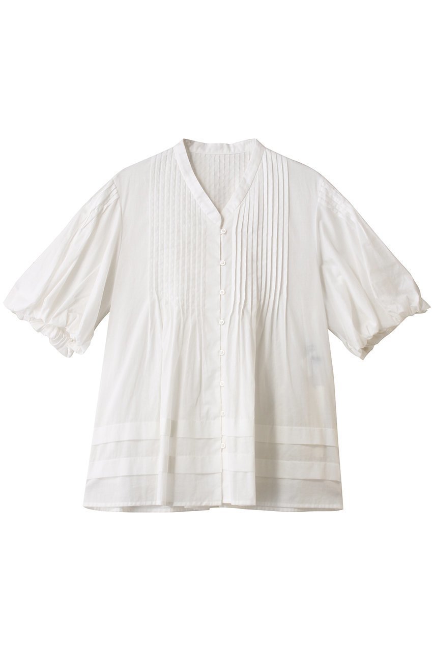 【アルアバイル/allureville】のピンタックデザインスリーブブラウス インテリア・キッズ・メンズ・レディースファッション・服の通販 founy(ファニー) ファッション Fashion レディースファッション Fashion for Women トップス・カットソー Cut & Sew Tops シャツ・ブラウス・オフィスカジュアル Elegant Blouses & Button-Ups ショート Short, Short Length スラックス Slacks, Dress Pants スリーブ Sleeve, Long Sleeve / Short Sleeve デニム Denim, Jeans Material フェミニン Feminine, Girly ホワイト|ID: prp329100004650989 ipo3291000000036064467