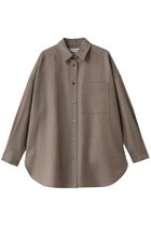 【サクラ/SACRA】のウーステッドサージシャツ 人気、トレンドファッション・服の通販 founy(ファニー) ファッション Fashion レディースファッション Fashion for Women トップス・カットソー Cut & Sew Tops シャツ・ブラウス・オフィスカジュアル Elegant Blouses & Button-Ups 2025年 2025 2025-2026秋冬・A/W Autumn/Winter 2025–26 AW25–26 スリーブ Sleeve, Long Sleeve / Short Sleeve メランジ Melange, Mixed Yarn ロング Long, Long-Length エレガント 上品 Elegant A/W・秋冬 Autumn/Winter thumbnail モカ|ID: prp329100004650990 ipo3291000000033602656