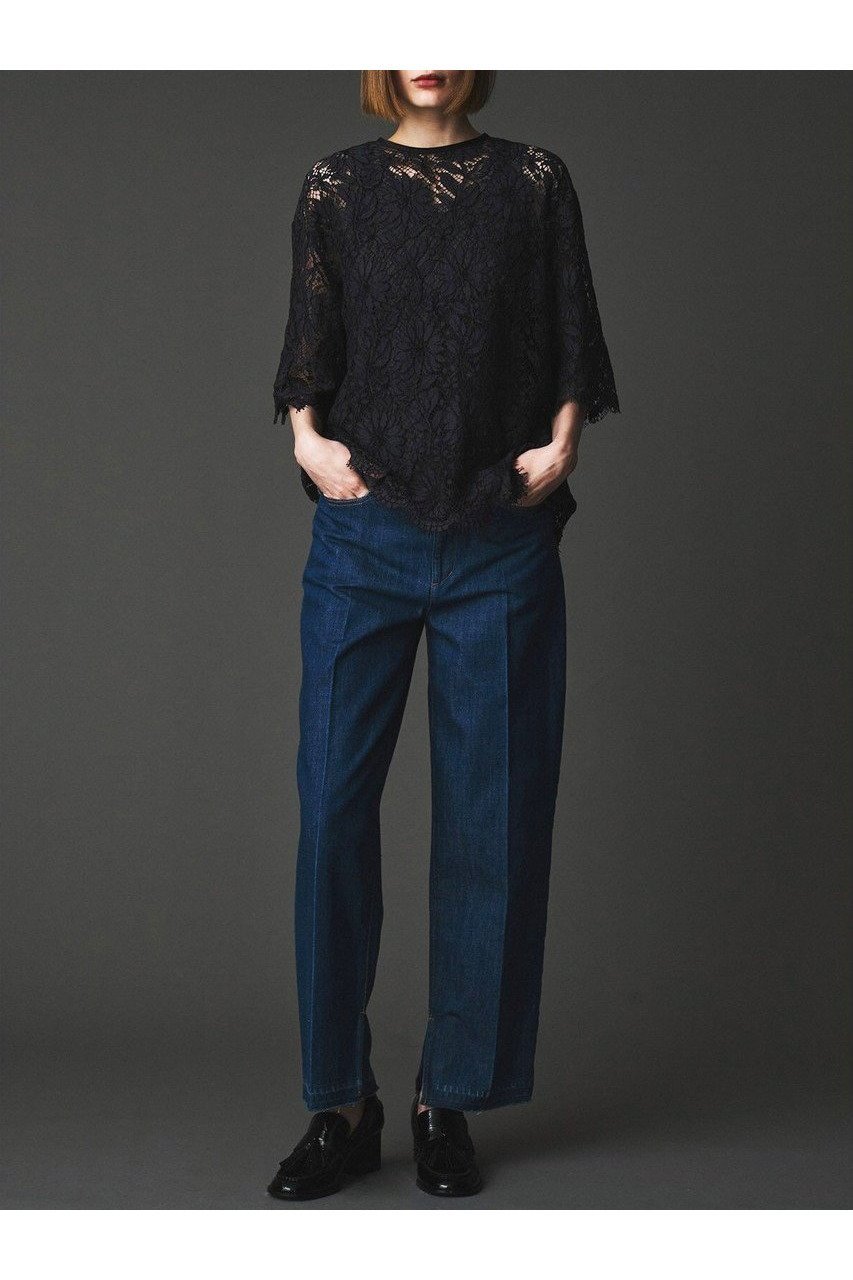 【オブリオ/AUBRIOT】のリバーレースブラウス 人気、トレンドファッション・服の通販 founy(ファニー) 　ファッション　Fashion　レディースファッション　Fashion for Women　トップス・カットソー　Cut & Sew Tops　シャツ・ブラウス・オフィスカジュアル　Elegant Blouses & Button-Ups　サテン　Satin, Glossy Fabric　ショート　Short, Short Length　スリーブ　Sleeve, Long Sleeve / Short Sleeve　バランス　Balance, Style Balance　フランス　France, French　ライナー　Liner, Inner Layer　ラグジュアリー　Luxury, Elegant　リラックス　Relax, Relaxed Fit　レース　Lace, Lace Fabric　新作・新入荷　New Arrivals / New In　other-3|ID: prp329100004650992 ipo3291000000033602679