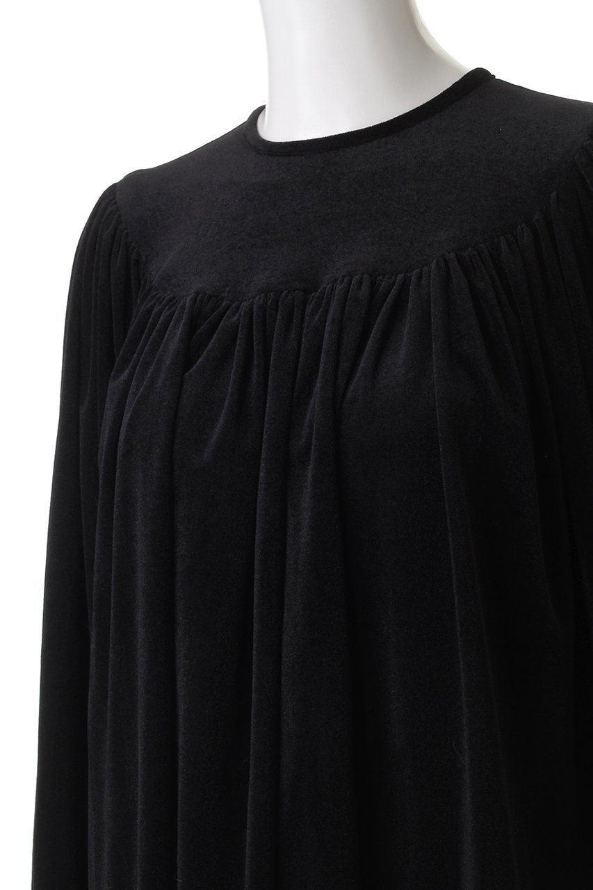 【ビリティス ディセッタン/Bilitis dix-sept ans】のベロアブラウス 人気、トレンドファッション・服の通販 founy(ファニー) 　ファッション　Fashion　レディースファッション　Fashion for Women　トップス・カットソー　Cut & Sew Tops　シャツ・ブラウス・オフィスカジュアル　Elegant Blouses & Button-Ups　ベロアトップス　Velour Tops / Velvet-Look Items　なめらか　Smooth, Silky Texture　ギャザー　Gathered, Ruffled　シンプル　Simple, Minimal　スリーブ　Sleeve, Long Sleeve / Short Sleeve　ダウン　Down, Puffer　デニム　Denim, Jeans Material　ベロア　Velour, Soft Velvet　ロング　Long, Long-Length　エレガント 上品　Elegant　other-5|ID: prp329100004650993 ipo3291000000034706358