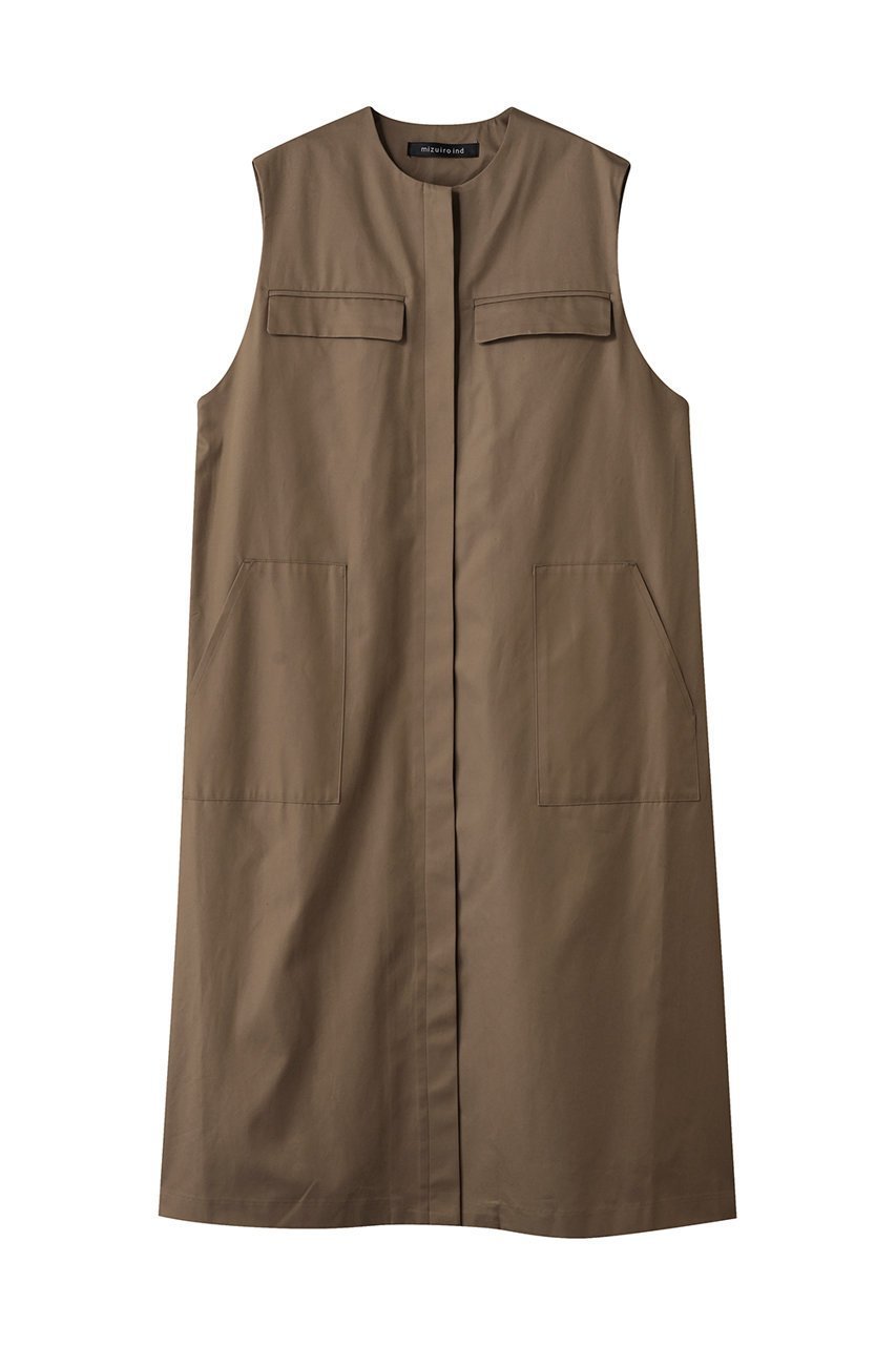 【ミズイロ インド/mizuiro ind】のcrew neck long gilet with pockets ジレ インテリア・キッズ・メンズ・レディースファッション・服の通販 founy(ファニー) 　ファッション　Fashion　レディースファッション　Fashion for Women　アウター　Coat / Outerwear Collection　レディースジャケット・軽アウター　Jackets　2025年　2025　2025-2026秋冬・A/W　Autumn/Winter 2025–26 AW25–26　ジャケット　Jacket, Outerwear　ベスト　Vest, Waistcoat　ポケット　Pocket, Pocket Detail　マニッシュ　Mannish, Boyish　ロング　Long, Long-Length　ワーク　Workwear, Utility Style　A/W・秋冬　Autumn/Winter　beige|ID: prp329100004650997 ipo3291000000033602714