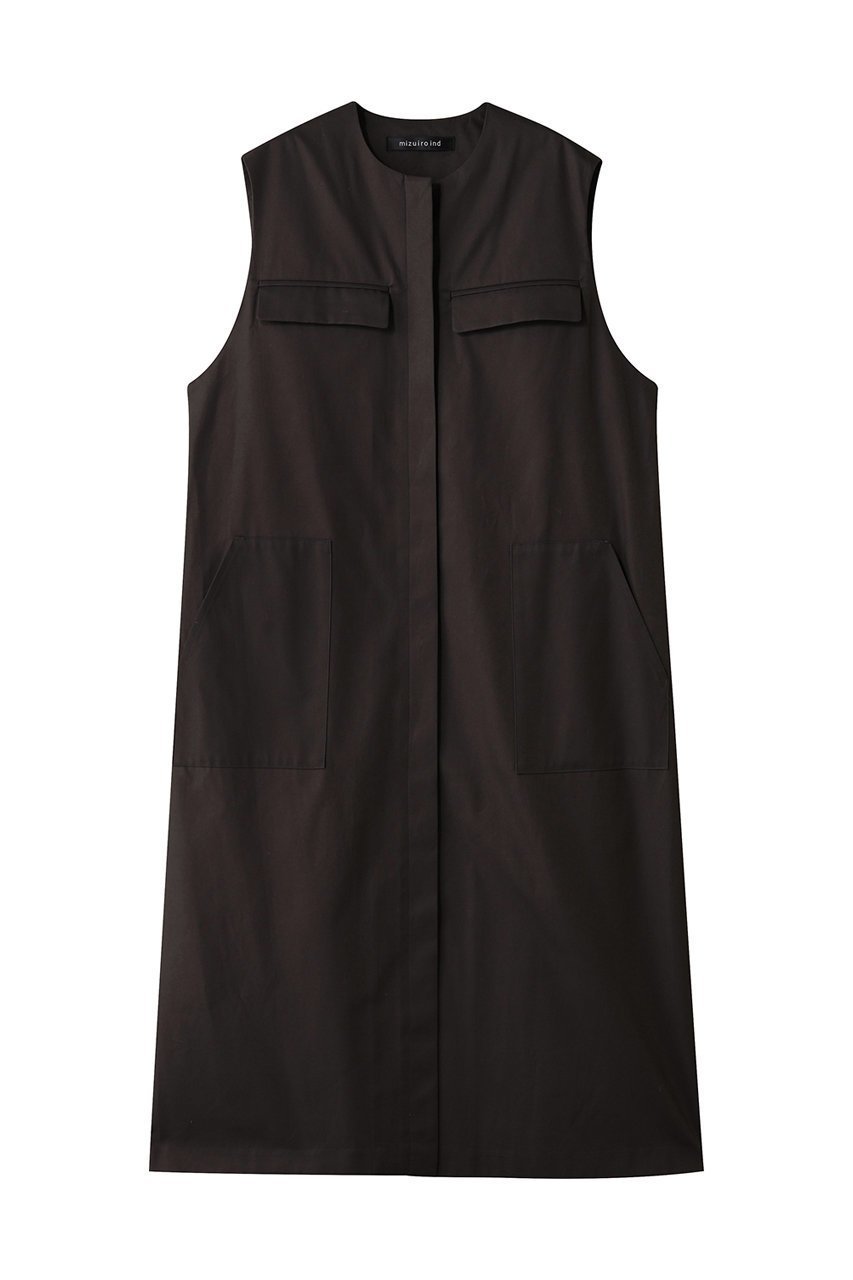 【ミズイロ インド/mizuiro ind】のポケット付きクルーネックロングジレ インテリア・キッズ・メンズ・レディースファッション・服の通販 founy(ファニー) 　ファッション　Fashion　レディースファッション　Fashion for Women　アウター　Coat / Outerwear Collection　レディースジャケット・軽アウター　Jackets　ジャケット　Jacket, Outerwear　ベスト　Vest, Waistcoat　ポケット　Pocket, Pocket Detail　マニッシュ　Mannish, Boyish　ロング　Long, Long-Length　ワーク　Workwear, Utility Style　A/W・秋冬　Autumn/Winter　c.gray|ID: prp329100004650997 ipo3291000000035583335