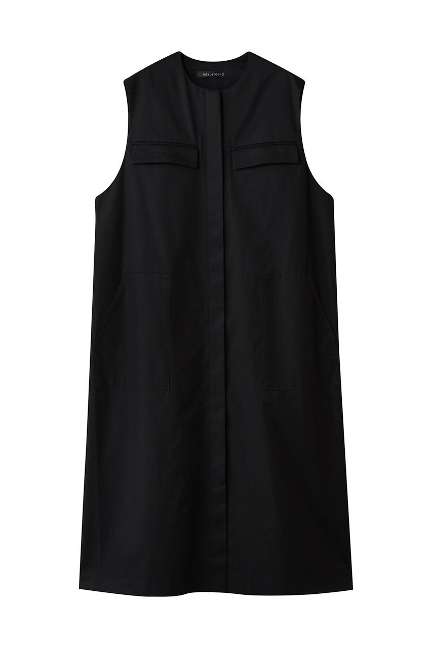 【ミズイロ インド/mizuiro ind】のポケット付きクルーネックロングジレ インテリア・キッズ・メンズ・レディースファッション・服の通販 founy(ファニー) 　ファッション　Fashion　レディースファッション　Fashion for Women　アウター　Coat / Outerwear Collection　レディースジャケット・軽アウター　Jackets　ジャケット　Jacket, Outerwear　ベスト　Vest, Waistcoat　ポケット　Pocket, Pocket Detail　マニッシュ　Mannish, Boyish　ロング　Long, Long-Length　ワーク　Workwear, Utility Style　A/W・秋冬　Autumn/Winter　black|ID: prp329100004650997 ipo3291000000035583336