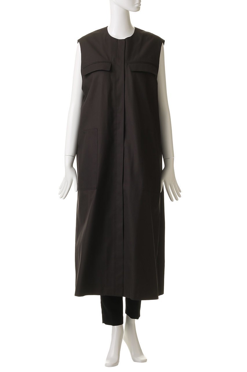 【ミズイロ インド/mizuiro ind】のポケット付きクルーネックロングジレ 人気、トレンドファッション・服の通販 founy(ファニー) 　ファッション　Fashion　レディースファッション　Fashion for Women　アウター　Coat / Outerwear Collection　レディースジャケット・軽アウター　Jackets　ジャケット　Jacket, Outerwear　ベスト　Vest, Waistcoat　ポケット　Pocket, Pocket Detail　マニッシュ　Mannish, Boyish　ロング　Long, Long-Length　ワーク　Workwear, Utility Style　A/W・秋冬　Autumn/Winter　other-2|ID: prp329100004650997 ipo3291000000035583339