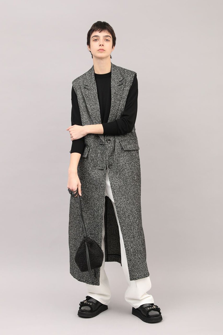 【サクラ/SACRA】のプレミアムヘリンボーンツイードロングジレ 人気、トレンドファッション・服の通販 founy(ファニー) 　ファッション　Fashion　レディースファッション　Fashion for Women　アウター　Coat / Outerwear Collection　レディースジャケット・軽アウター　Jackets　2025年　2025　2025-2026秋冬・A/W　Autumn/Winter 2025–26 AW25–26　イタリア　Italy　ショルダー　Shoulder, Shoulder Strap　ジャケット　Jacket, Outerwear　ベスト　Vest, Waistcoat　マニッシュ　Mannish, Boyish　エレガント 上品　Elegant　別注　Limited Edition, Custom Order　A/W・秋冬　Autumn/Winter　other-8|ID: prp329100004651000 ipo3291000000033602751