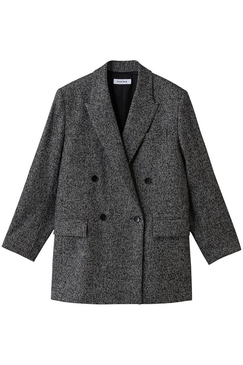 【サクラ/SACRA】のプレミアムヘリンボーンツイードジャケット インテリア・キッズ・メンズ・レディースファッション・服の通販 founy(ファニー) ファッション Fashion レディースファッション Fashion for Women アウター Coat / Outerwear Collection レディースジャケット・軽アウター Jackets おすすめ Recommended / Our Picks イタリア Italy ジャケット Jacket, Outerwear セットアップ Set-Up, Coordinated Outfit マニッシュ Mannish, Boyish エレガント 上品 Elegant 別注 Limited Edition, Custom Order A/W・秋冬 Autumn/Winter ブラック|ID: prp329100004651001 ipo3291000000035583355