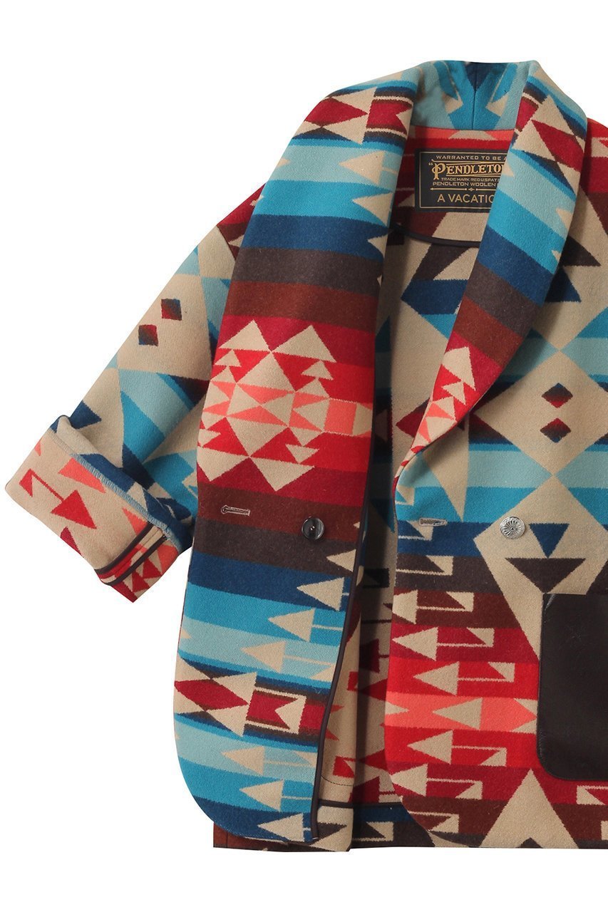 【ア ヴァケーション/A VACATION】の【A VACATION×PENDLETON】ジャケット 人気、トレンドファッション・服の通販 founy(ファニー) 　ファッション　Fashion　レディースファッション　Fashion for Women　アウター　Coat / Outerwear Collection　レディースジャケット・軽アウター　Jackets　2025年　2025　2025-2026秋冬・A/W　Autumn/Winter 2025–26 AW25–26　アウトドア　Outdoor Clothing　ショール　Shawl, Wrap　ジャケット　Jacket, Outerwear　スウェット / スエット　Sweatshirt, Sweatwear　パッチ　Patch, Appliqué　ブランケット　Blanket, Throw Blanket　ポケット　Pocket, Pocket Detail　モダン　Modern, Contemporary　モチーフ　Motif, Design Theme　今季　This Season, Current Season　A/W・秋冬　Autumn/Winter　other-7|ID: prp329100004651005 ipo3291000000033602797
